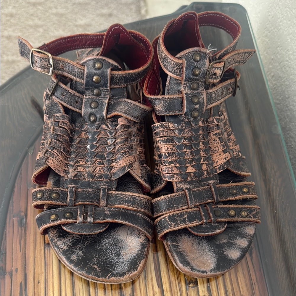Bed Stu Brown Sandals with Gladiator Style